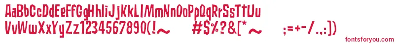 SubaccuzRegular Font – Red Fonts on White Background