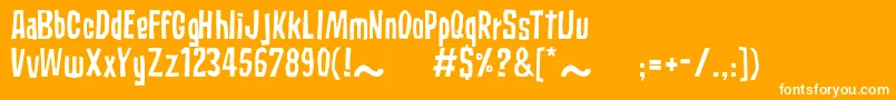 フォントSubaccuzRegular – オレンジの背景に白い文字