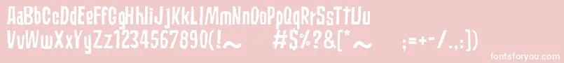 SubaccuzRegular Font – White Fonts on Pink Background