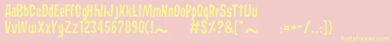 SubaccuzRegular Font – Yellow Fonts on Pink Background