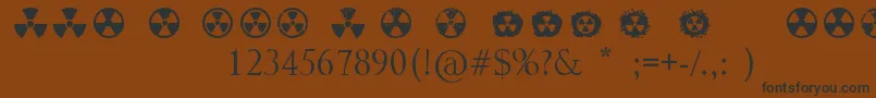 Más sobre la fuente Radiation fuente Radiation – Fuentes Negras Sobre Fondo Marrón