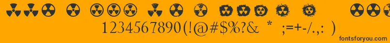 Más sobre la fuente Radiation fuente Radiation – Fuentes Negras Sobre Fondo Naranja