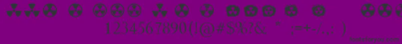 Radiation Font – Black Fonts on Purple Background