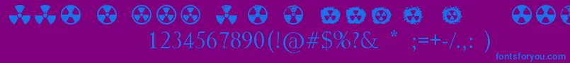 More about Radiation Font Radiation Font – Blue Fonts on Purple Background