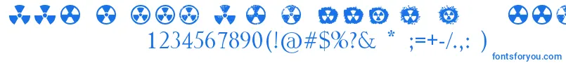 fuente Radiation – Fuentes Azules Sobre Fondo Blanco