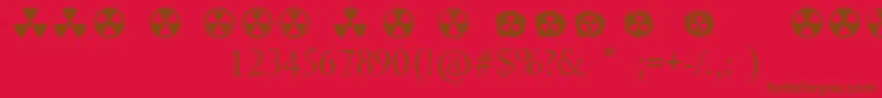 Radiation Font – Brown Fonts on Red Background