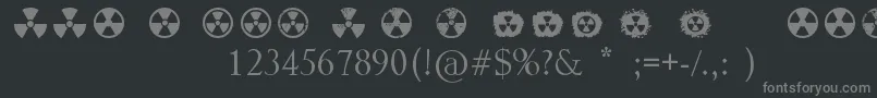 Więcej informacji o czcionce Radiation Czcionka Radiation – szare czcionki na czarnym tle