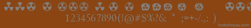 Radiation Font – Gray Fonts on Brown Background