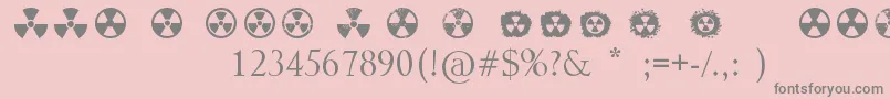 Police Radiation – polices grises sur fond rose