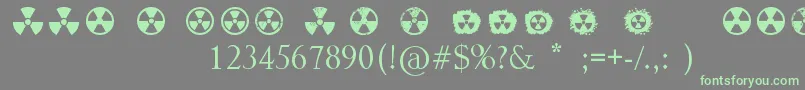 Radiation Font – Green Fonts on Gray Background