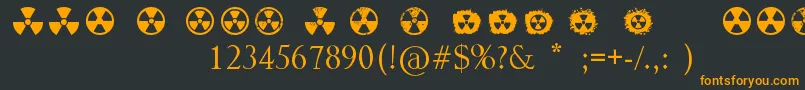 Radiation Font – Orange Fonts on Black Background