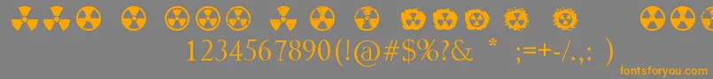 Radiation Font – Orange Fonts on Gray Background