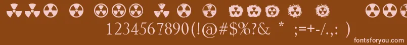 Шрифт Radiation – розовые шрифты на коричневом фоне