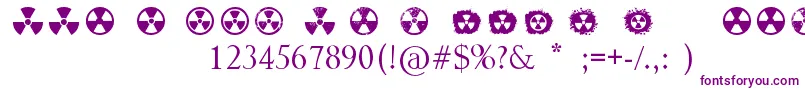 Radiation-fontti – violetit fontit