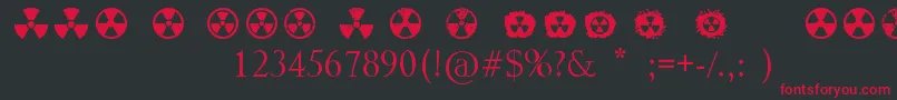 Шрифт Radiation – красные шрифты на чёрном фоне