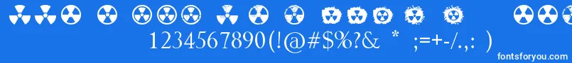Radiation-fontti – valkoiset fontit sinisellä taustalla