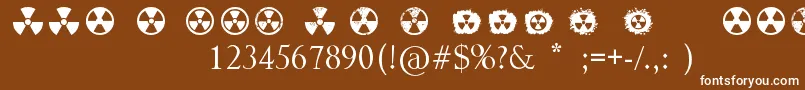 Radiation Font – White Fonts on Brown Background