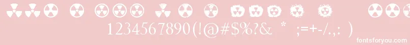 Radiation Font – White Fonts on Pink Background