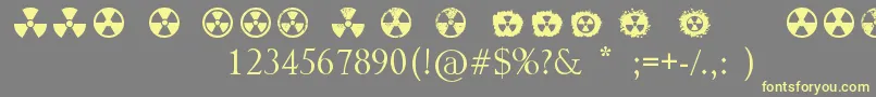 Más sobre la fuente Radiation fuente Radiation – Fuentes Amarillas Sobre Fondo Gris