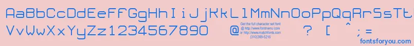 フォントOloronTryout – ピンクの背景に青い文字
