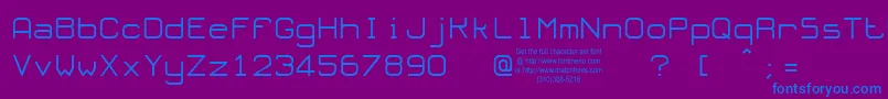 フォントOloronTryout – 紫色の背景に青い文字