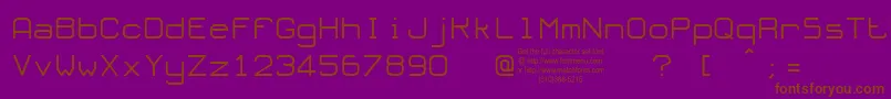 OloronTryout-Schriftart – Braune Schriften auf violettem Hintergrund