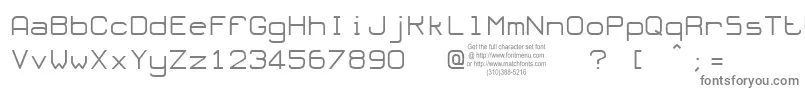 OloronTryout-fontti – harmaat kirjasimet valkoisella taustalla