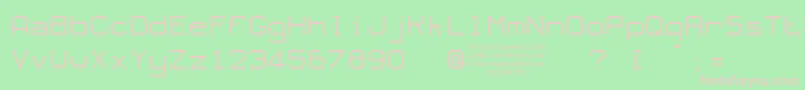 フォントOloronTryout – 緑の背景にピンクのフォント