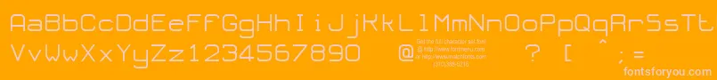 OloronTryout Font – Pink Fonts on Orange Background