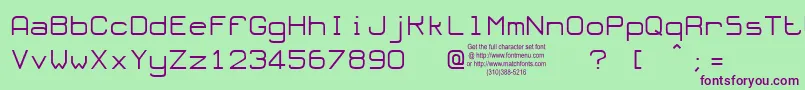 OloronTryout Font – Purple Fonts on Green Background