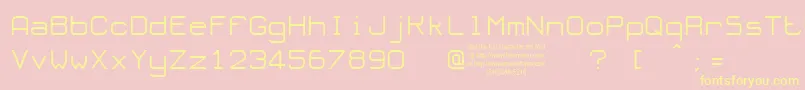 OloronTryout Font – Yellow Fonts on Pink Background