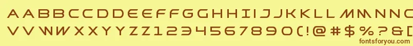 Prometheantitle Font – Brown Fonts on Yellow Background