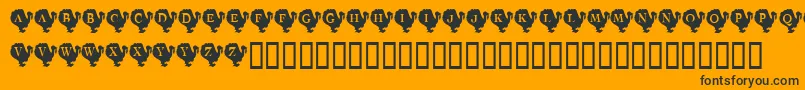 KrTurkeyTime-Schriftart – Schwarze Schriften auf orangefarbenem Hintergrund