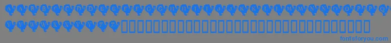 KrTurkeyTime Font – Blue Fonts on Gray Background