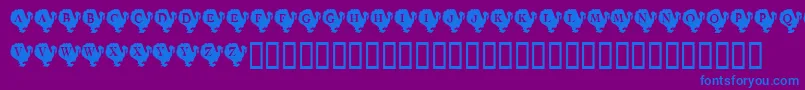 KrTurkeyTime Font – Blue Fonts on Purple Background