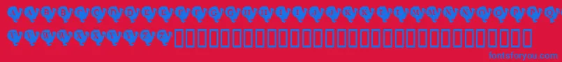 KrTurkeyTime Font – Blue Fonts on Red Background