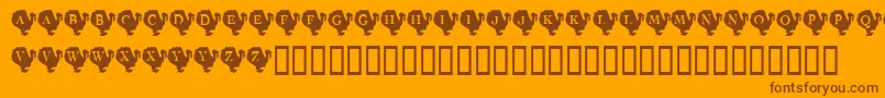 KrTurkeyTime Font – Brown Fonts on Orange Background