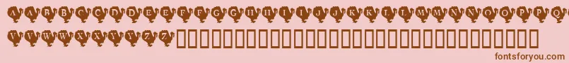 KrTurkeyTime Font – Brown Fonts on Pink Background