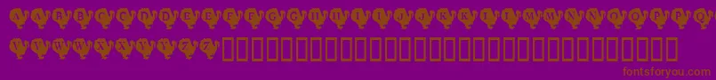 KrTurkeyTime Font – Brown Fonts on Purple Background