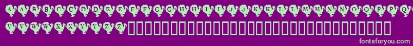 KrTurkeyTime Font – Green Fonts on Purple Background