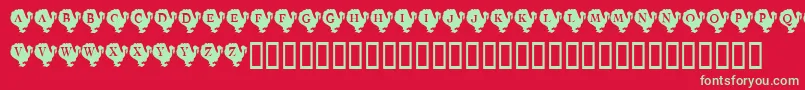 KrTurkeyTime Font – Green Fonts on Red Background