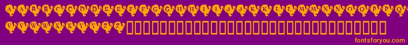 KrTurkeyTime Font – Orange Fonts on Purple Background