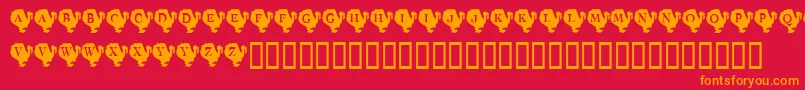 KrTurkeyTime Font – Orange Fonts on Red Background