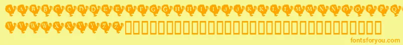 KrTurkeyTime Font – Orange Fonts on Yellow Background