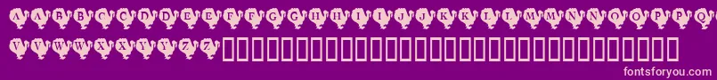 KrTurkeyTime Font – Pink Fonts on Purple Background