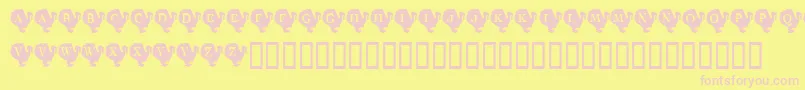 KrTurkeyTime Font – Pink Fonts on Yellow Background