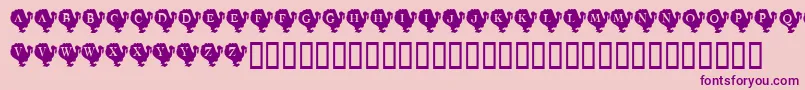 KrTurkeyTime Font – Purple Fonts on Pink Background