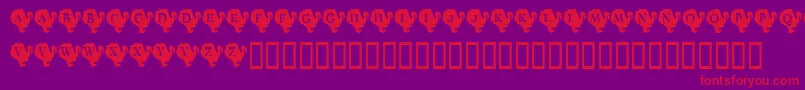 KrTurkeyTime Font – Red Fonts on Purple Background