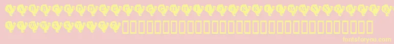 KrTurkeyTime Font – Yellow Fonts on Pink Background