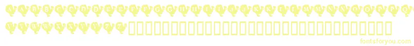 KrTurkeyTime Font – Yellow Fonts on White Background